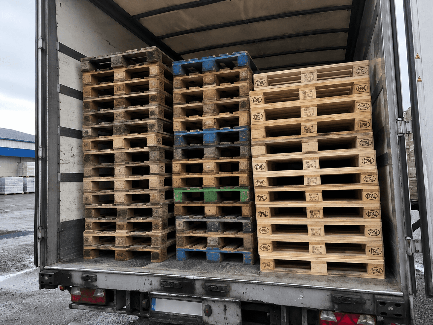 Pallet sorting and grading at our facility