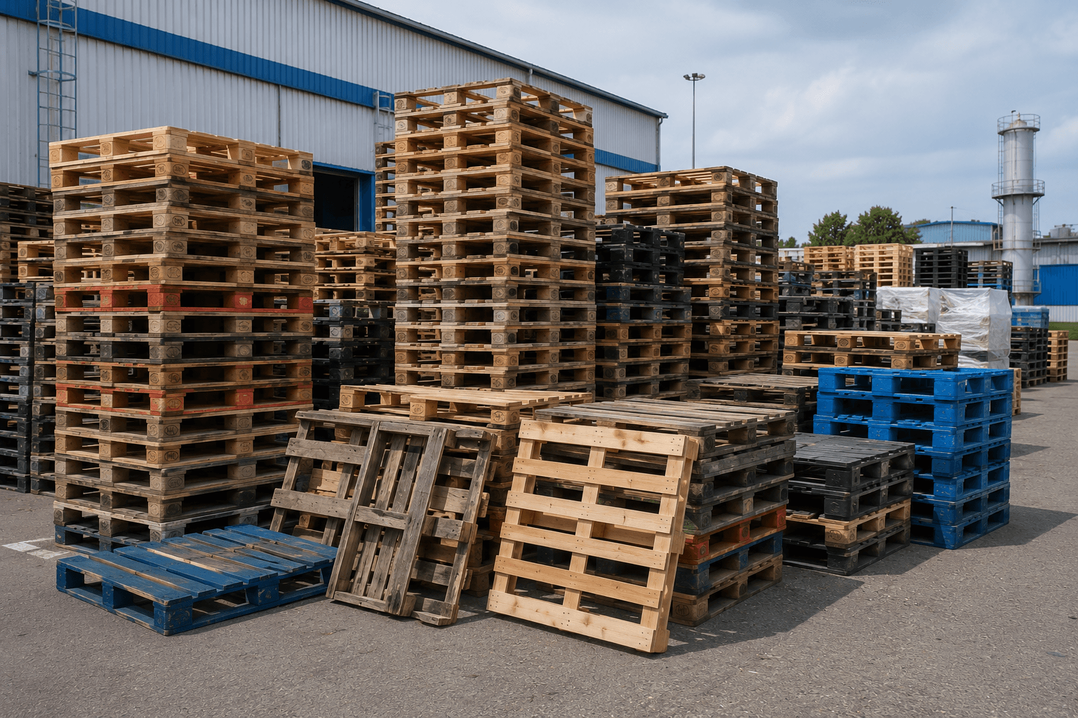 Our pallet yard and sorting area